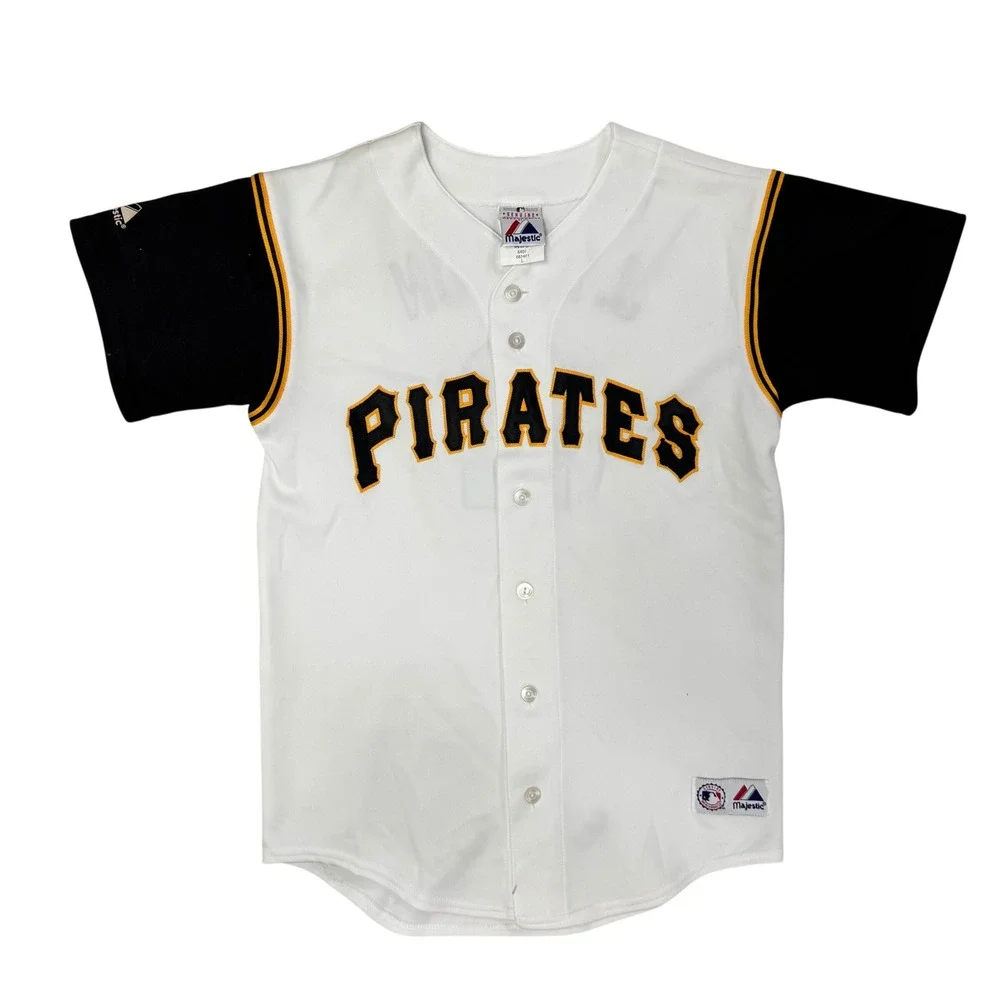 Majestic Pittsburgh Pirates Jack Wilson Jersey Kids Large White MLB 6401 0614F1